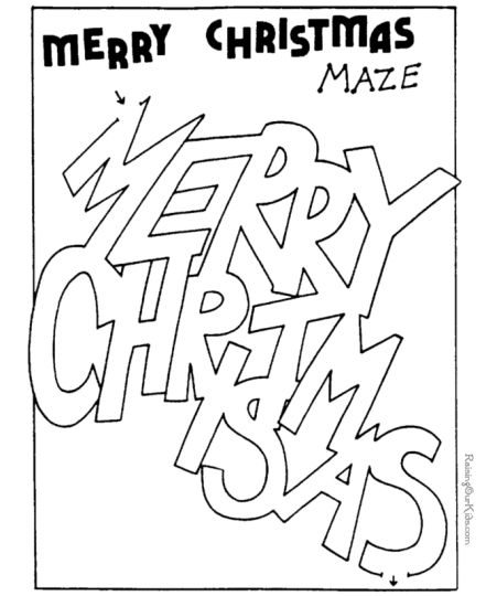 Christian christmas maze for kids